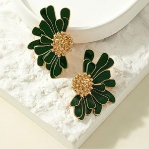 White Flower Earrings